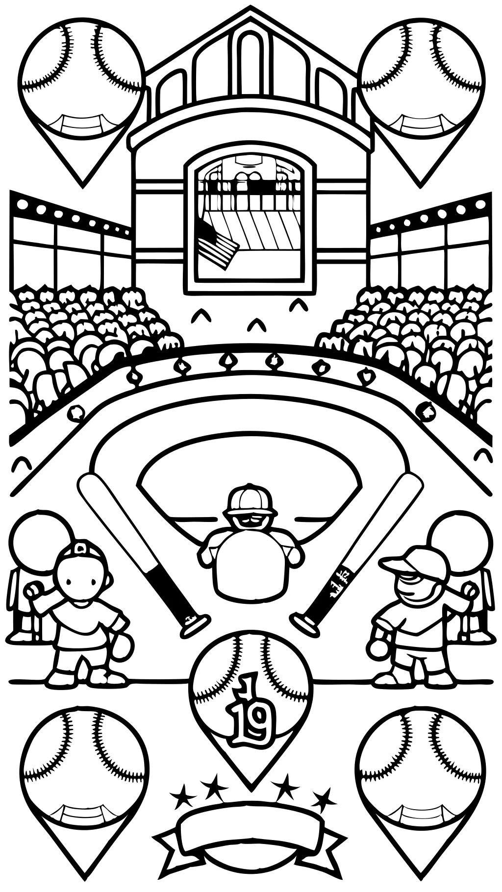 coloriage de baseball